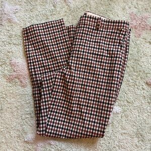 THEORY Cropped gingham wool-blend slim-leg pants